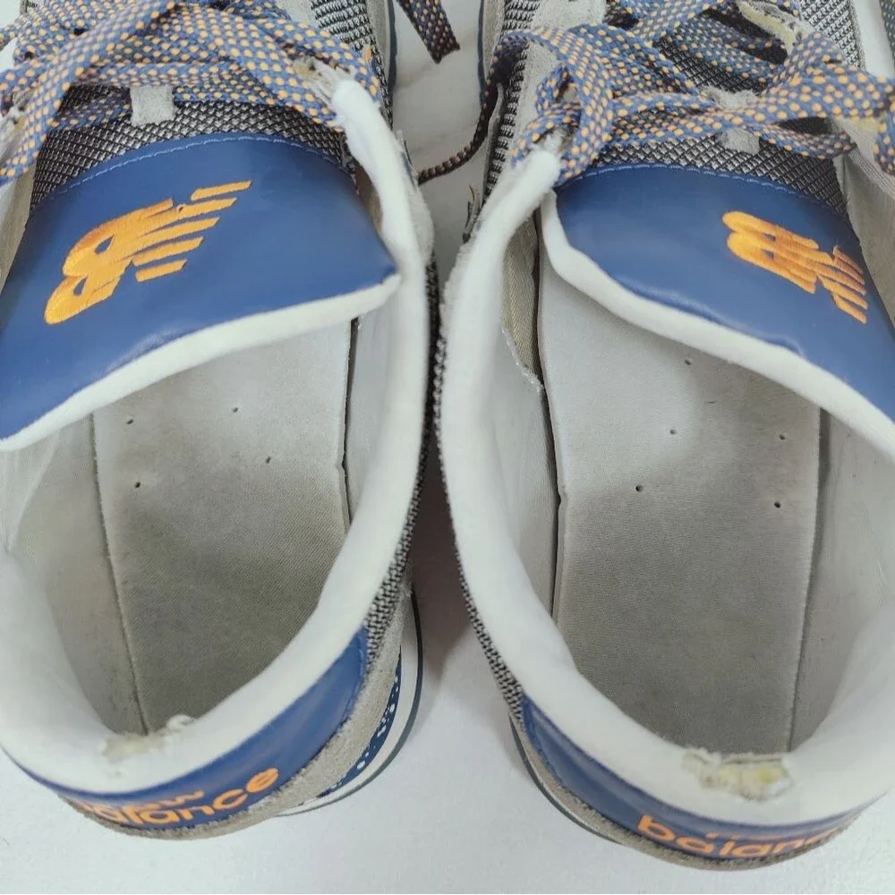 New Balance Men's 501 Grey Blue Running Shoes Athletic Sneakers, Sz 12